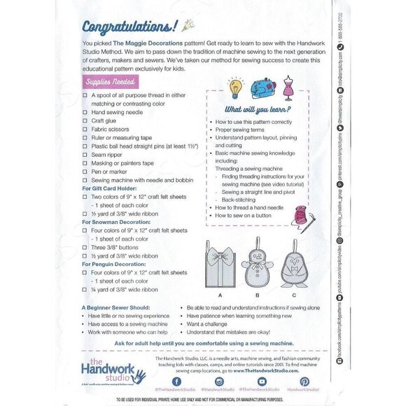 Simplicity Sewing Pattern 8809 The Maggie Decor - Picture 3 of 3